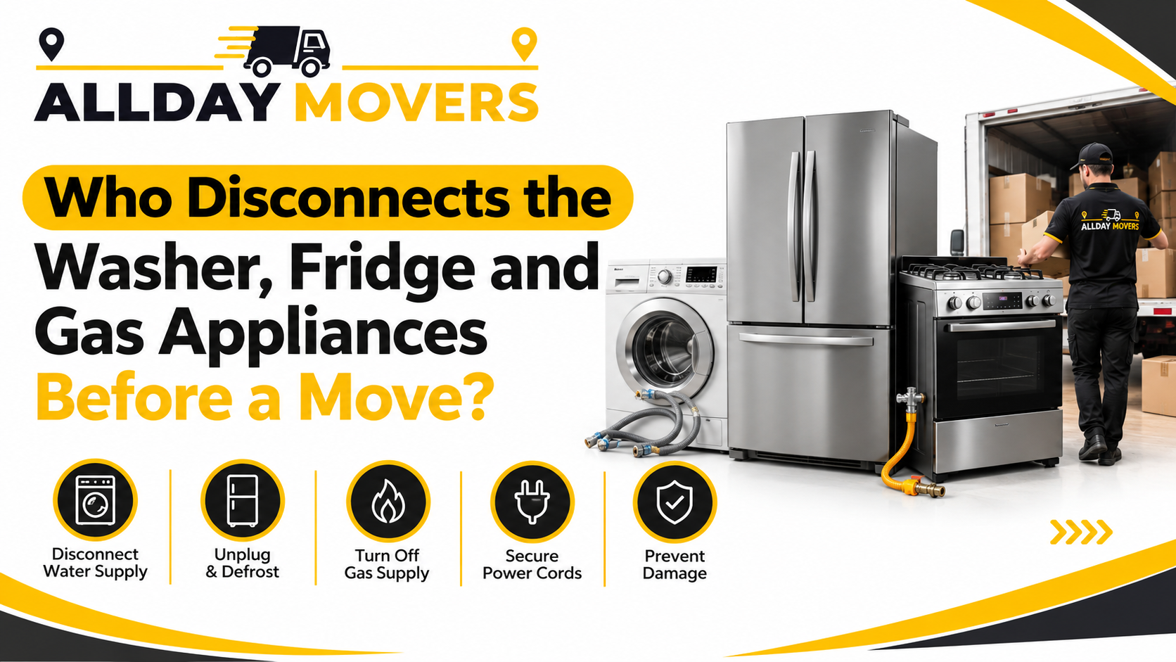 Who Disconnects the Washer, Fridge and Gas Appliances Before a Move?